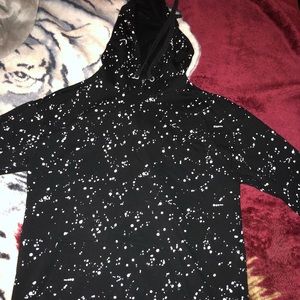 (Forever21)Black Hoodie with white platters